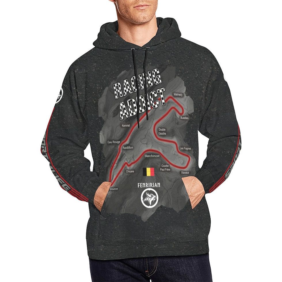 Thumbnail: Racing Addict All Over Print Hoodie for Men (USA Size) (Model H13)