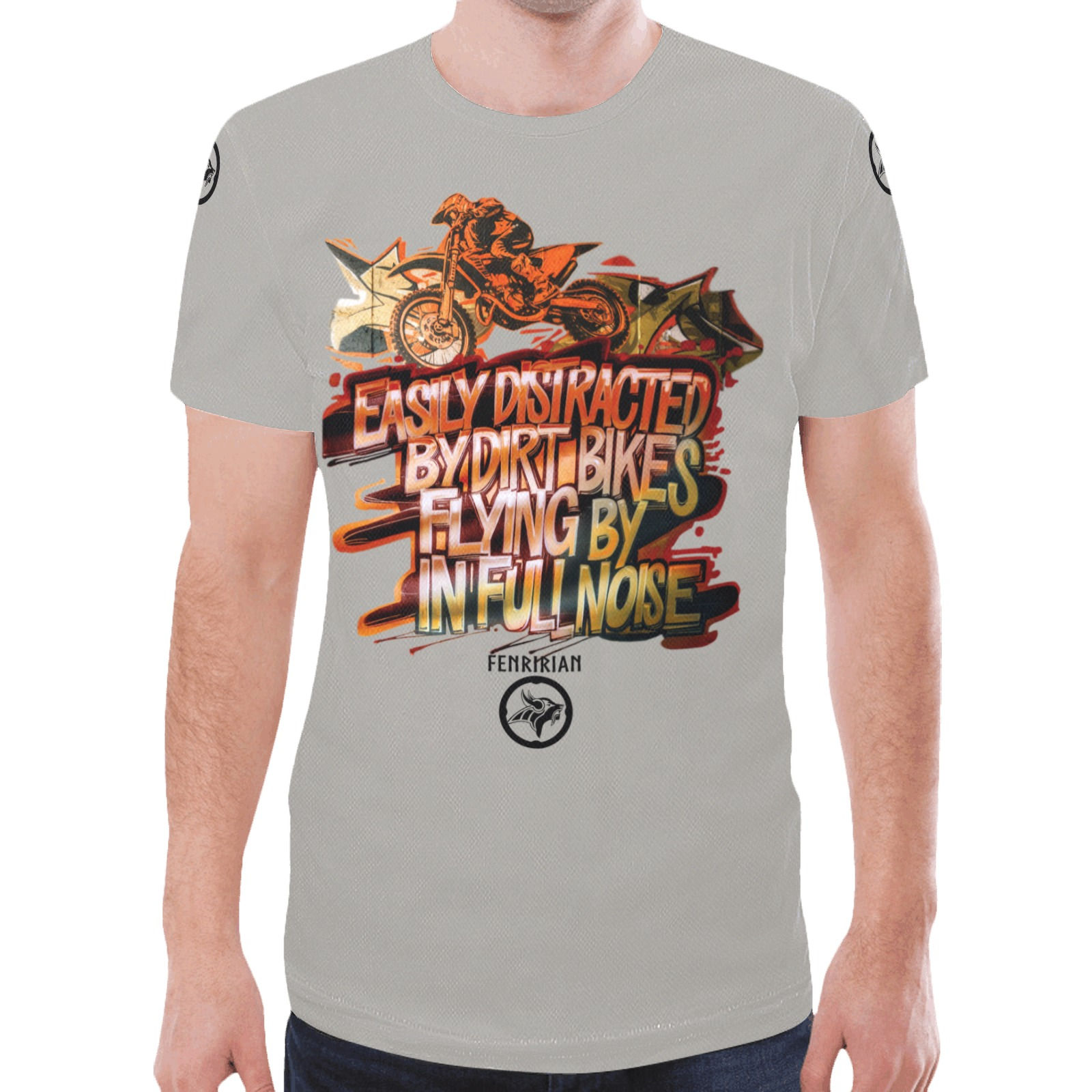 Motocross Graffiti New All Over Print T-shirt for Men (Model T45)