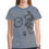 Thumbnail: Halftone Biker Silhouette New All Over Print T-shirt for Women (Model T45)
