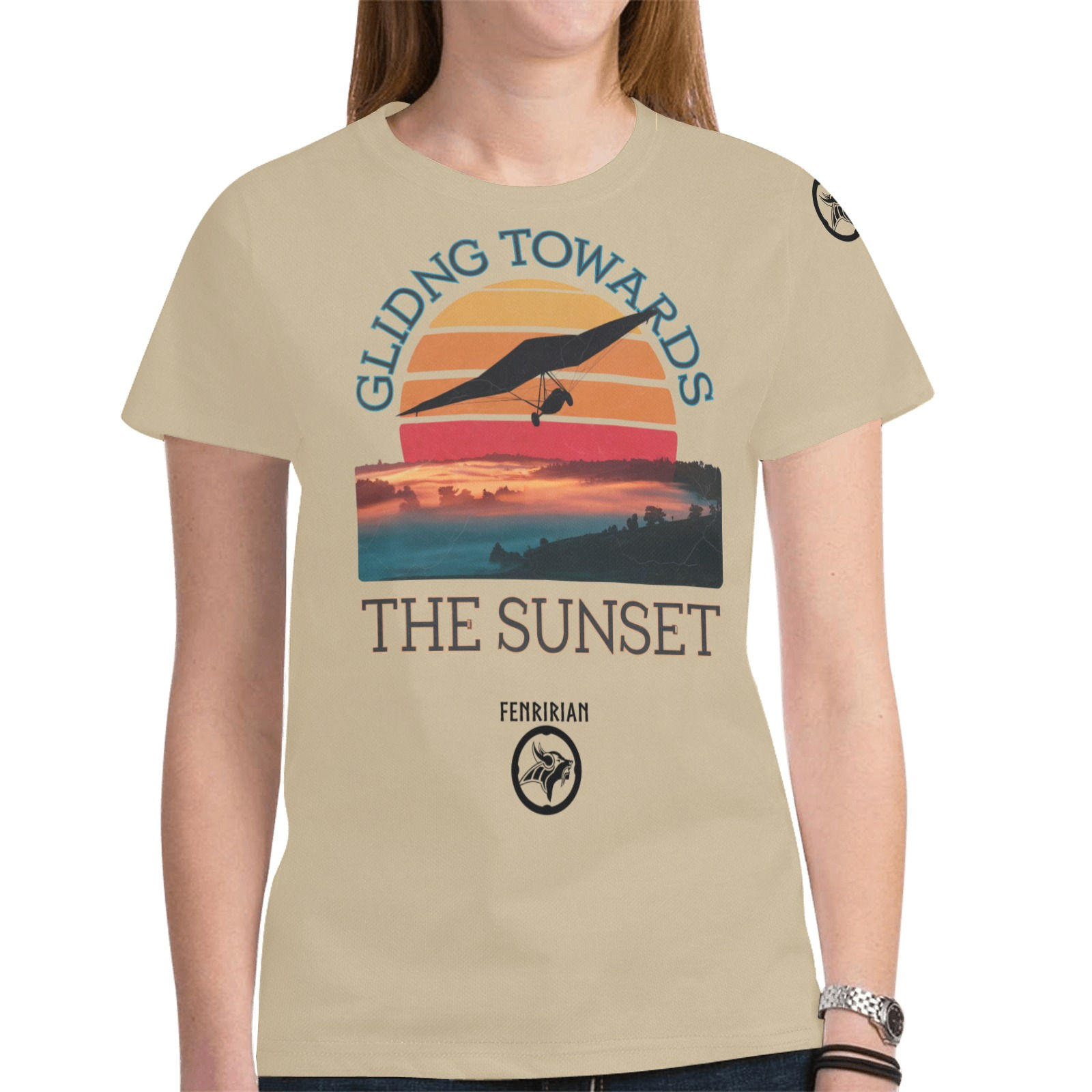 Gliding towards the Sunset New All Over Print T-shirt for Women (Model T45)
