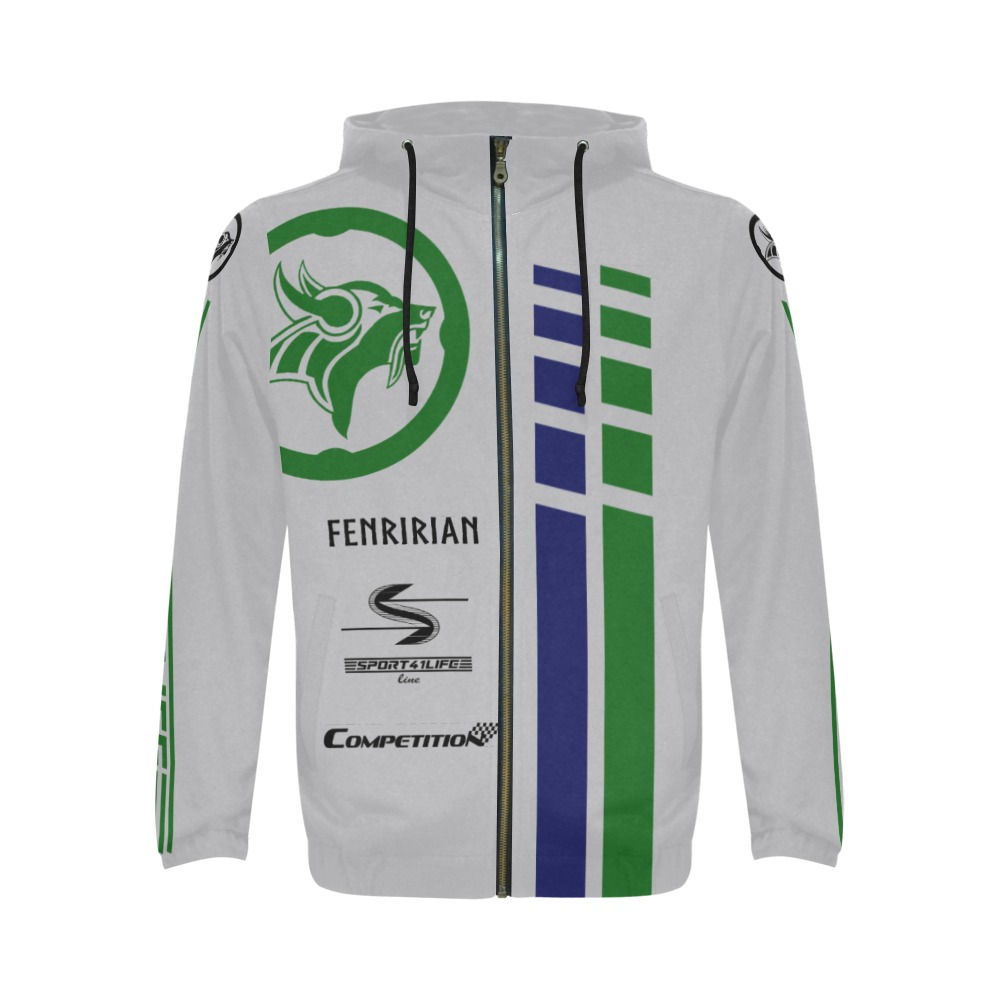 Competition FIR-GF All Over Print Full Zip Hoodie for Men (Model H14)