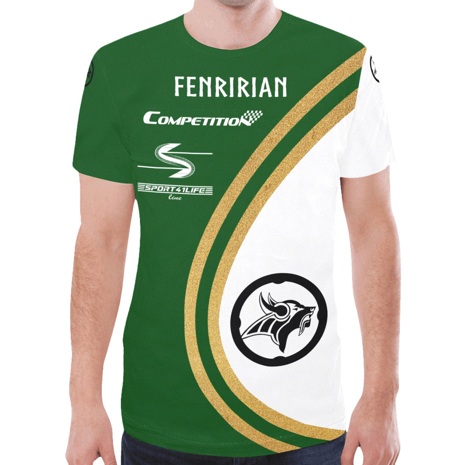 Competition RMAR-GREEN New All Over Print T-shirt for Men (Model T45)