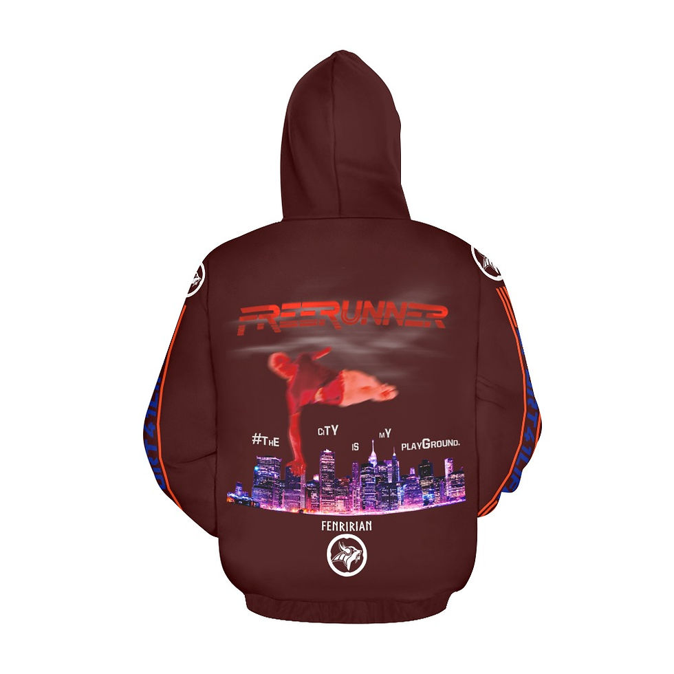Thumbnail: Freerunner All Over Print Hoodie for Women (USA Size) (Model H13)