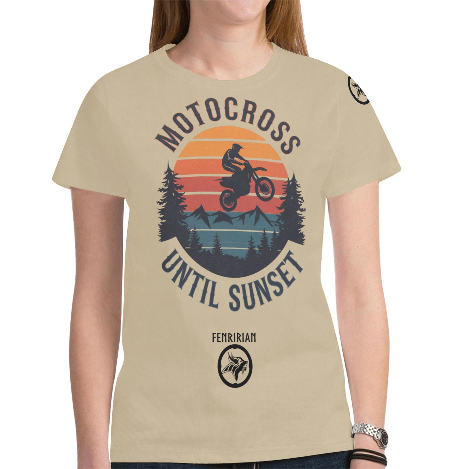 Motocross until Sunset New All Over Print T-shirt for Women (Model T45)