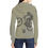 Thumbnail: Halftone Biker Silhouette All Over Print Full Zip Hoodie for Women (Model H14)