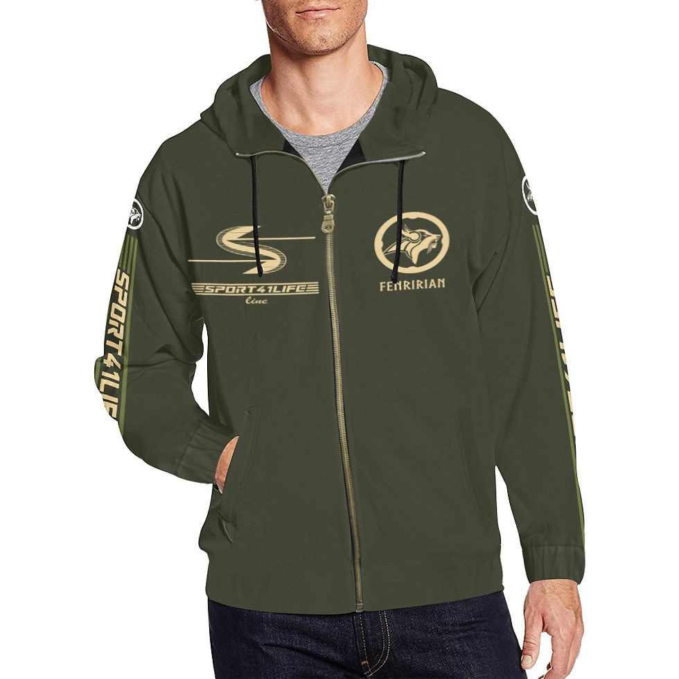 Thumbnail: On My Forest Walk All Over Print Full Zip Hoodie for Men (Model H14)