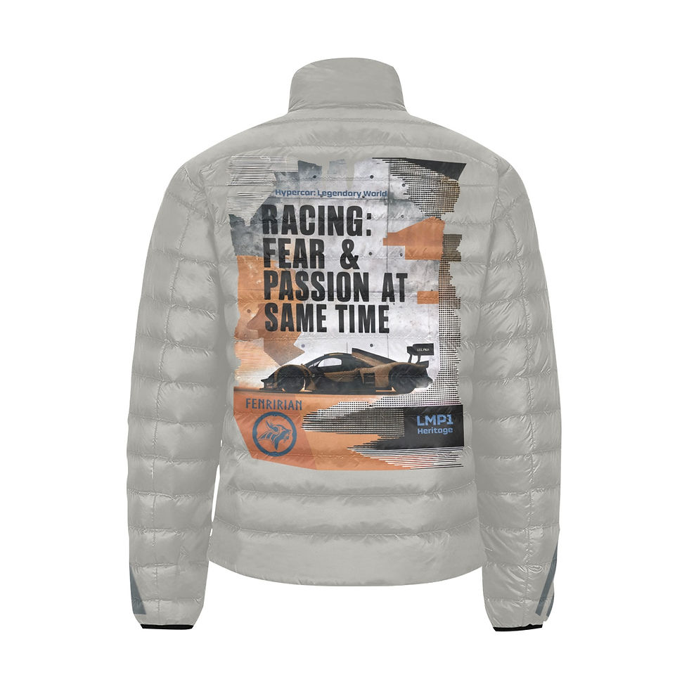 Thumbnail: Brutalist Hypercar Men's Stand Collar Padded Jacket (Model H41)