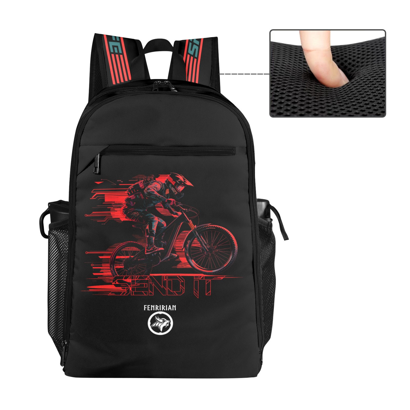 Cyberpunk Mountainbiker All Over Print Leisure Sports Backpack (Model 1741)