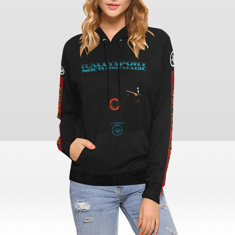 Rallysport Nocturne Magic All Over Print Hoodie for Women (USA Size) (Model H13)