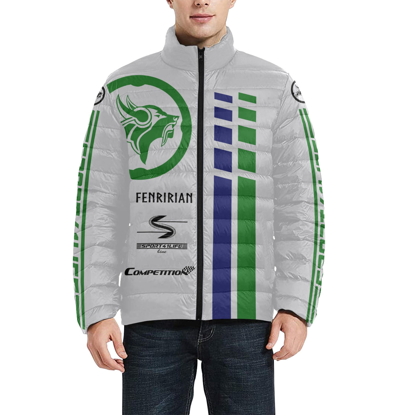 Competition FIR-GF Men's Stand Collar Padded Jacket (Model H41)