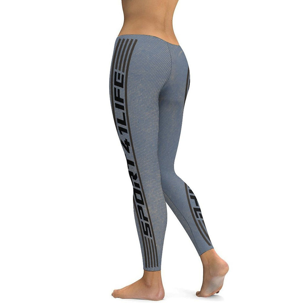 Thumbnail: Halftone Biker Silhouette Women's Yoga Leggings (SY010-)