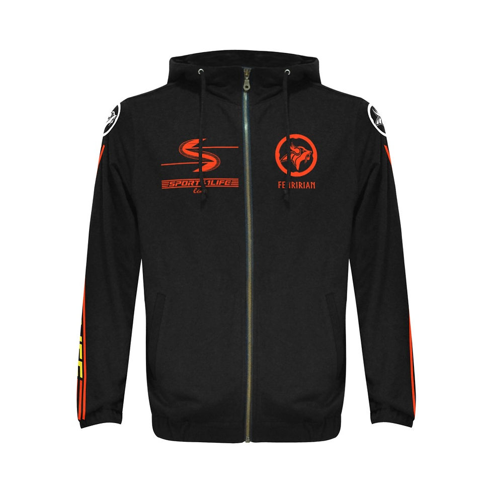 Non-Stop Energy All Over Print Full Zip Hoodie for Men (Model H14)