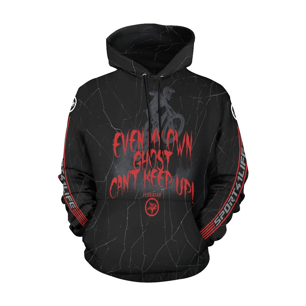 Thumbnail: Ghost Mountainbiker All Over Print Hoodie for Women (USA Size) (Model H13)
