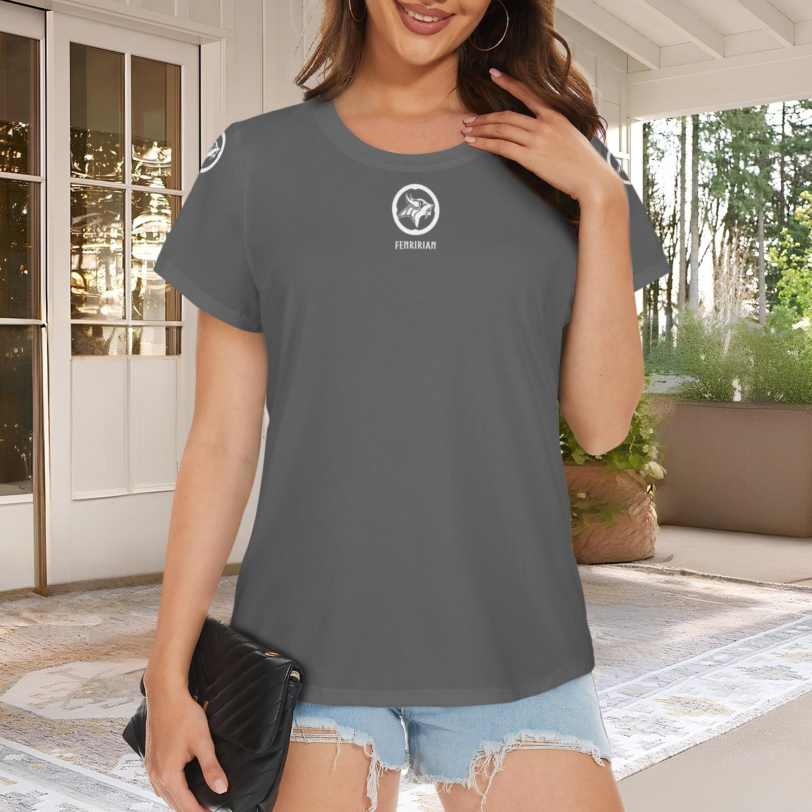 Fenririan sport grey Women's Crewneck Short Sleeve T-Shirt