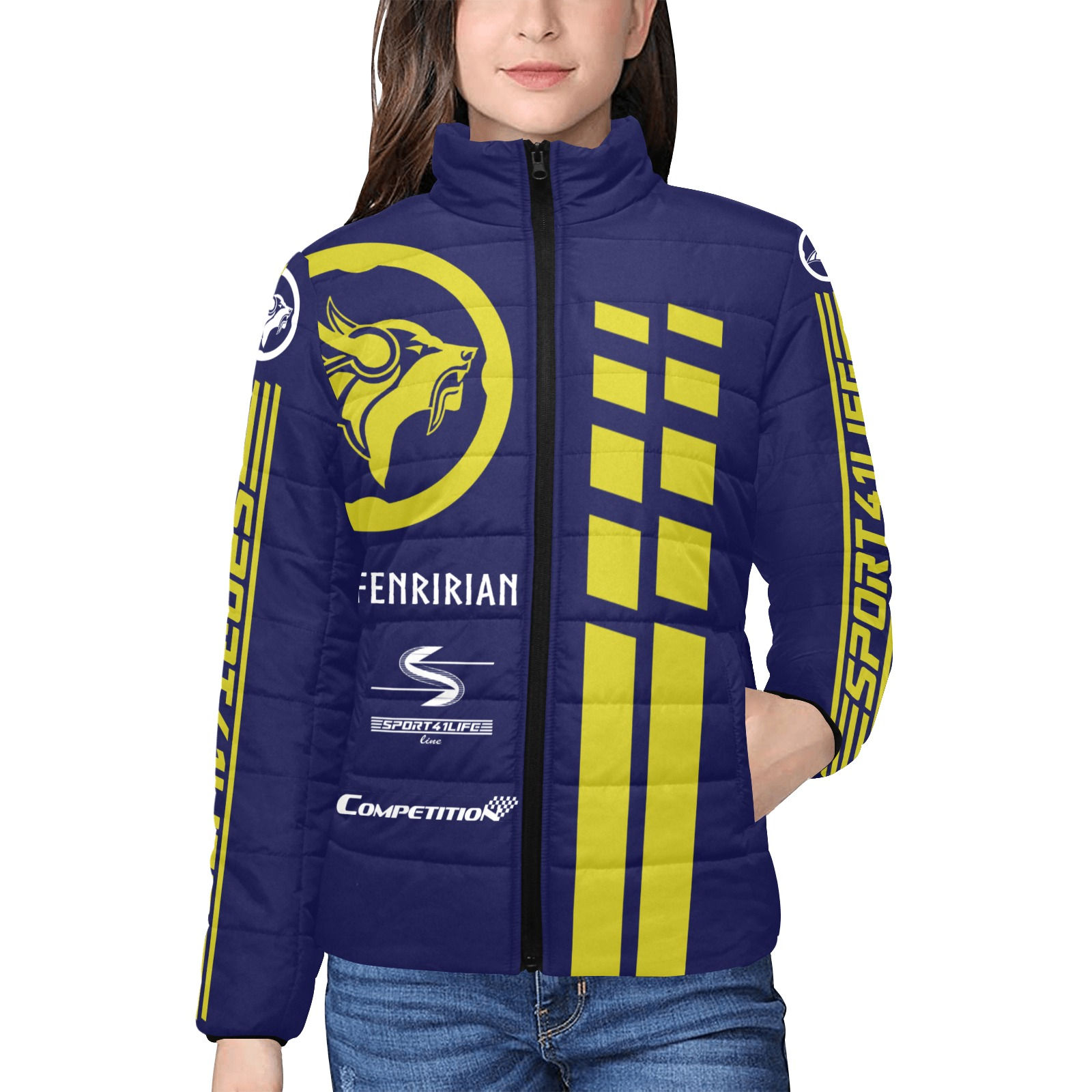 Competition FIR-RIR Women's Stand Collar Padded Jacket (Model H41)