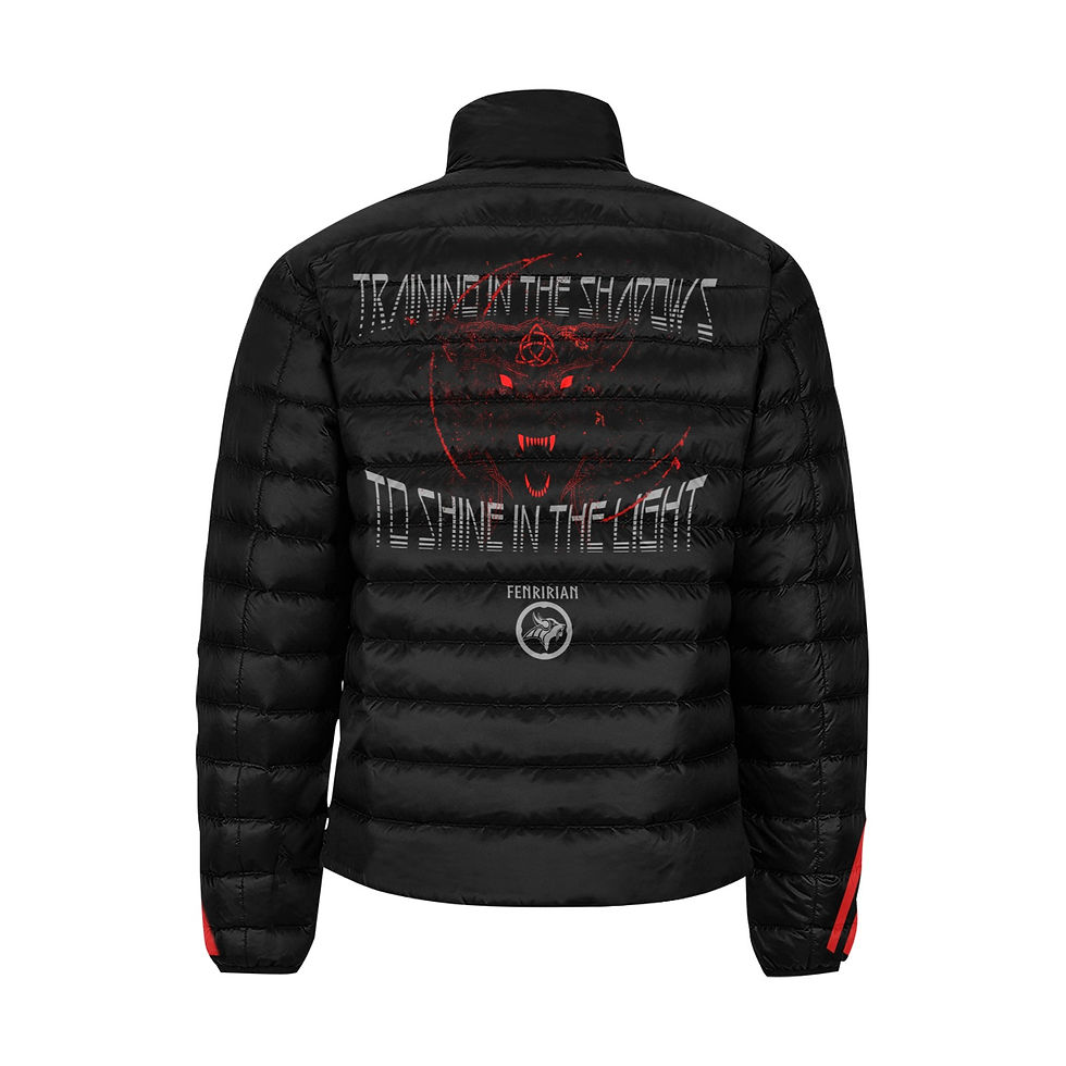 Thumbnail: Shadow Wolf Men's Stand Collar Padded Jacket (Model H41)