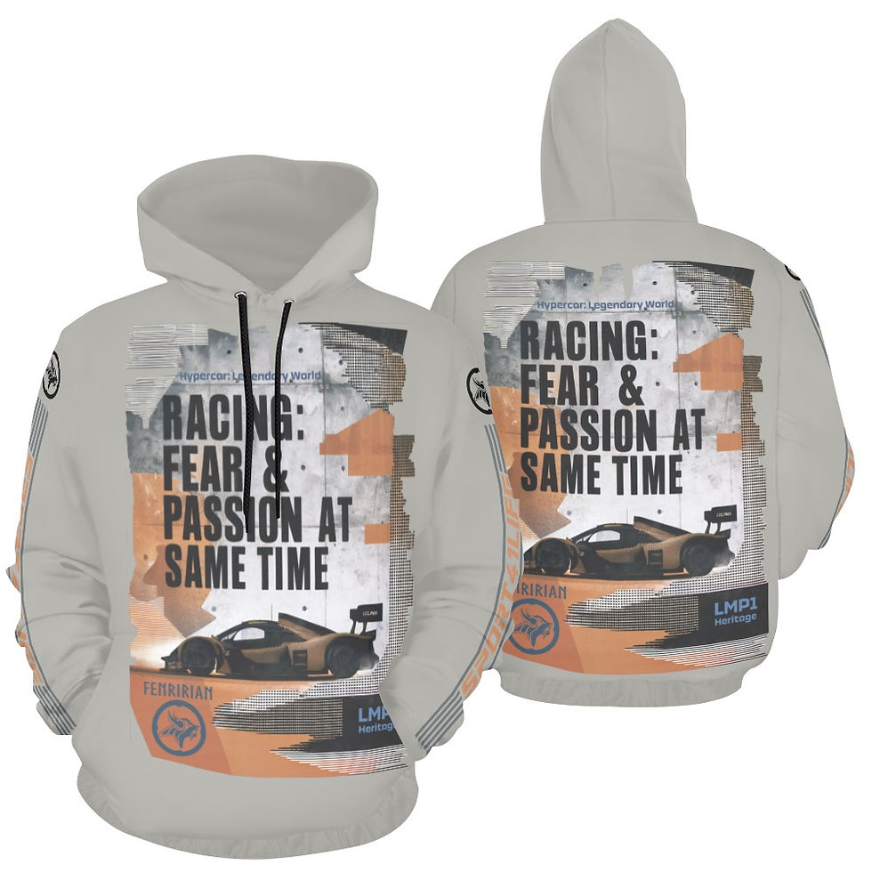 Brutalist Hypercar All Over Print Hoodie for Men (USA Size) (Model H13)