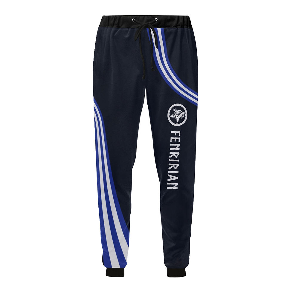 Thumbnail: Competition MAR-BLUE Men's All Over Print Sweatpants (Model L11)