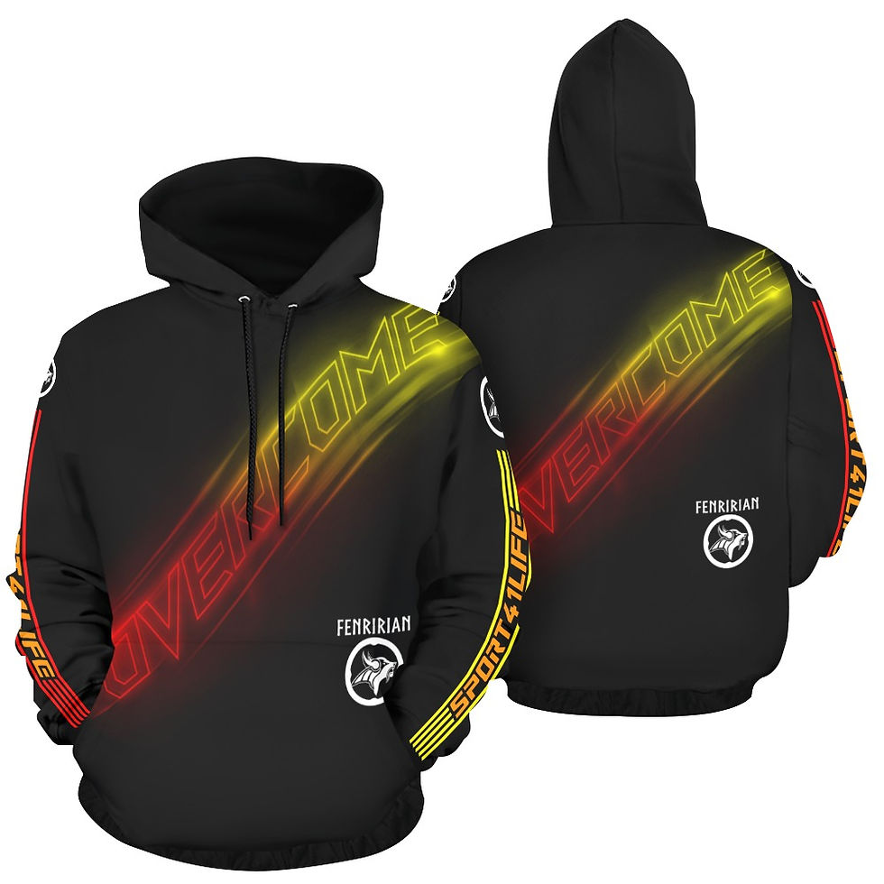 Thumbnail: Overcome All Over Print Hoodie for Women (USA Size) (Model H13)