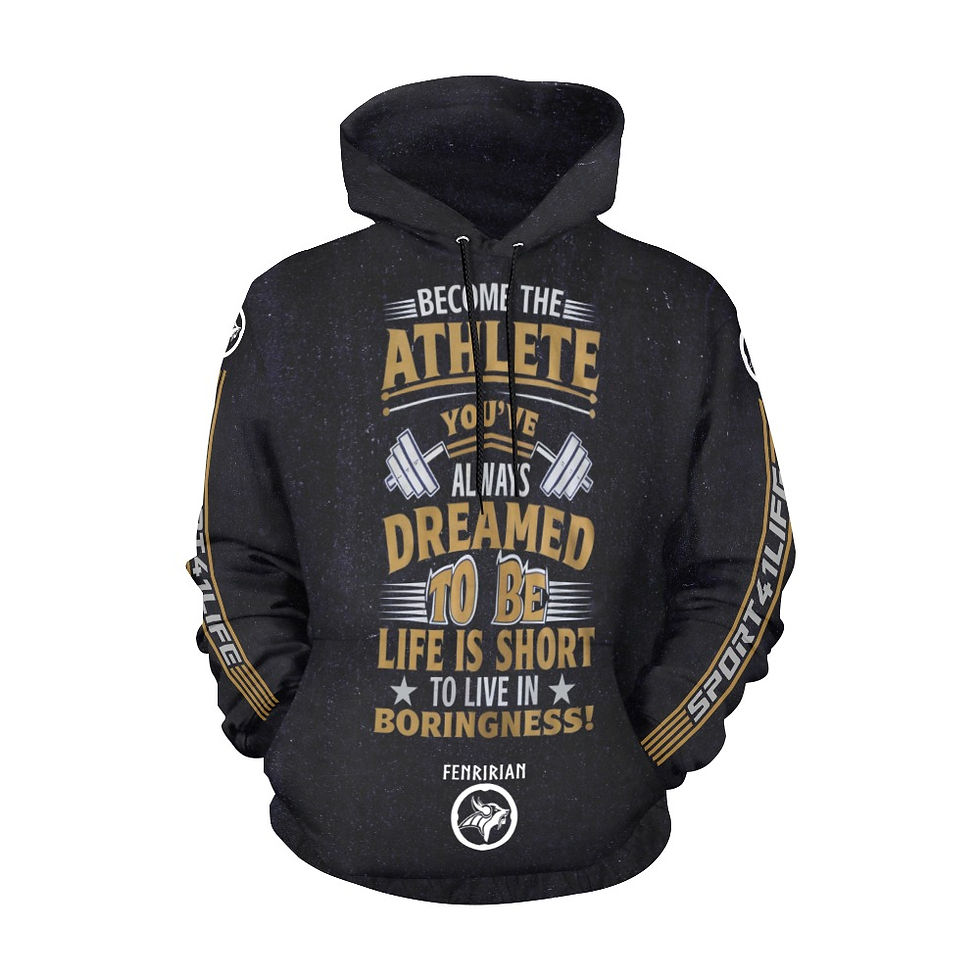 Thumbnail: Become the Athlete All Over Print Hoodie for Women (USA Size) (Model H13)