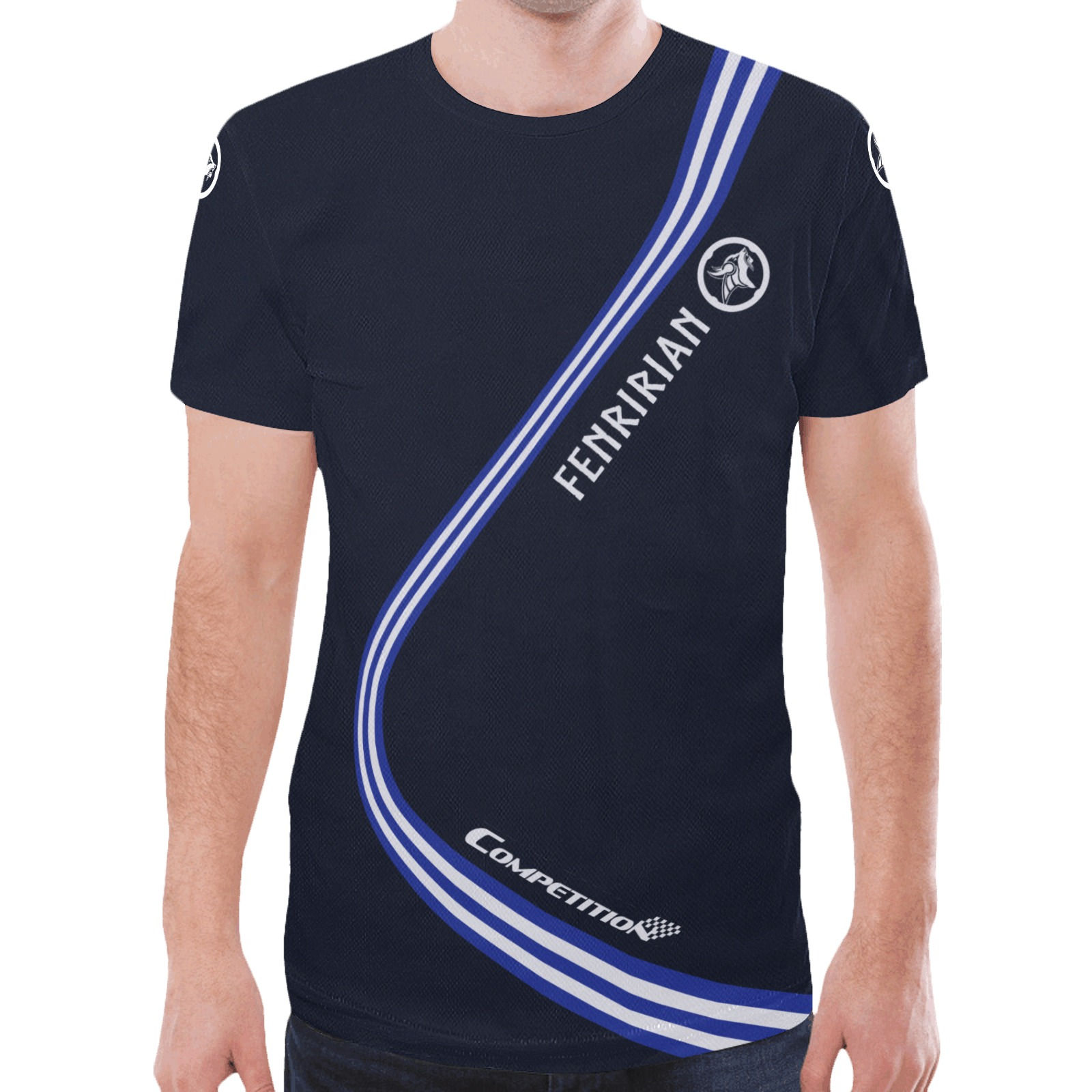 Competition MAR-BLUE New All Over Print T-shirt for Men (Model T45)