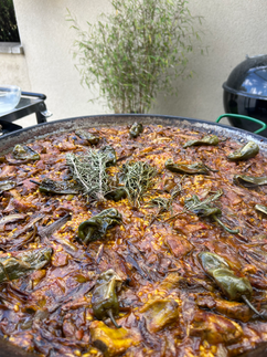 Paella en cuisson