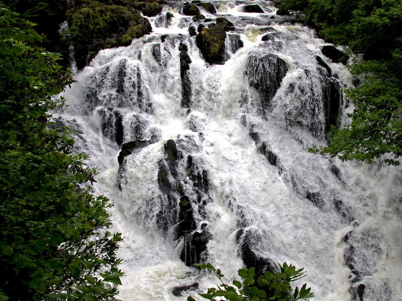 SWALLOW FALLS SPRING RUN - Wales - 28"W X 21"H