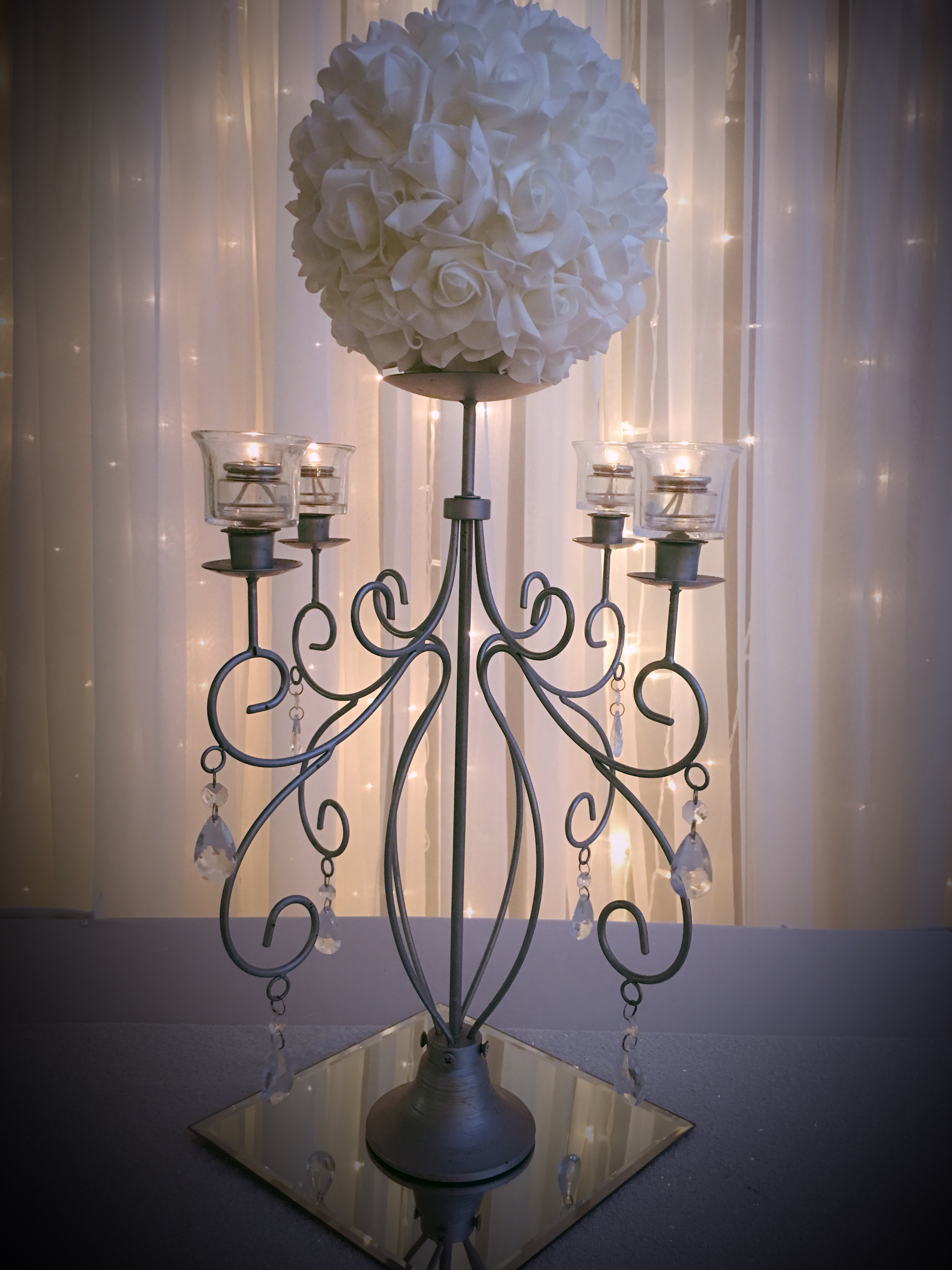 Scroll Silver Candelabra