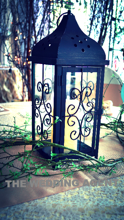 Scroll Lantern Centerpiece