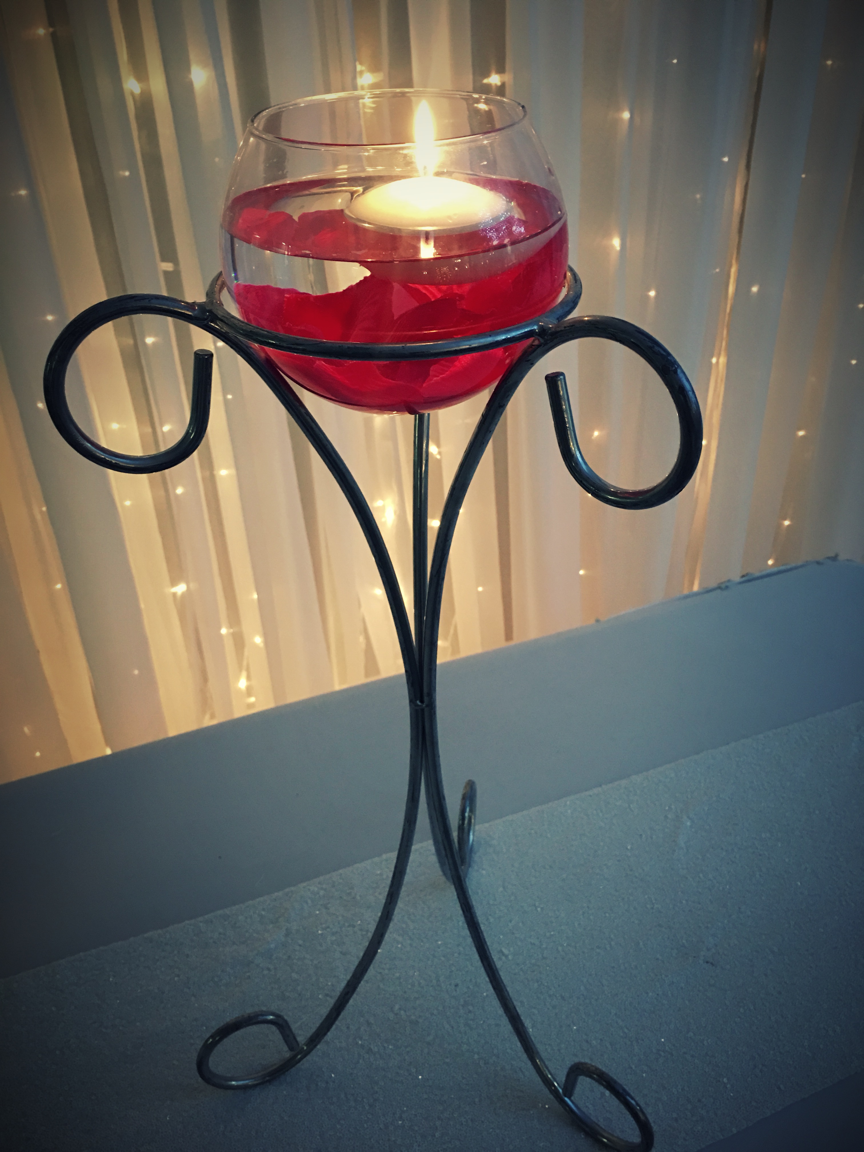 Raised Floating Candle Bowl