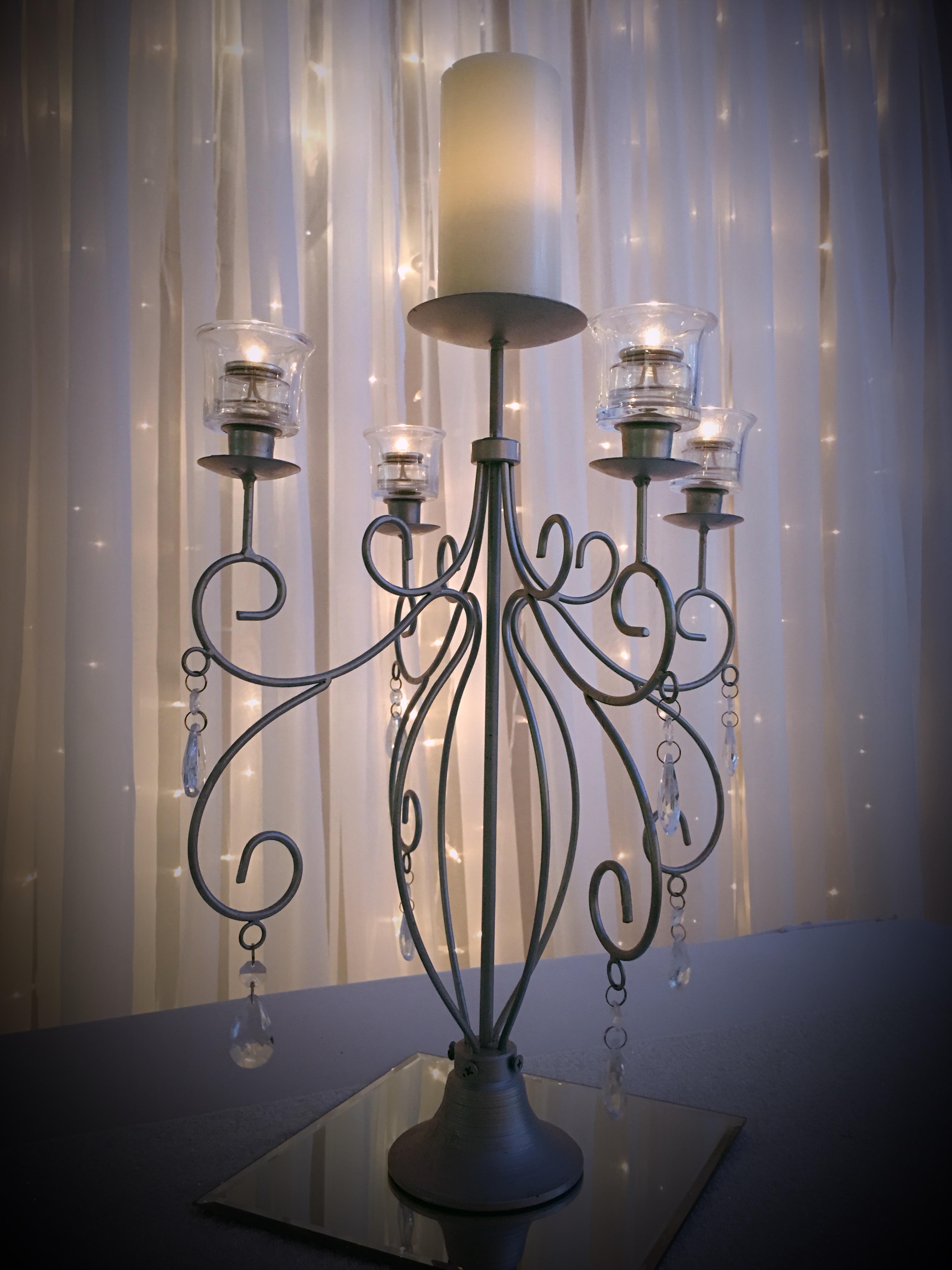Teardrop Crystal Candelabra