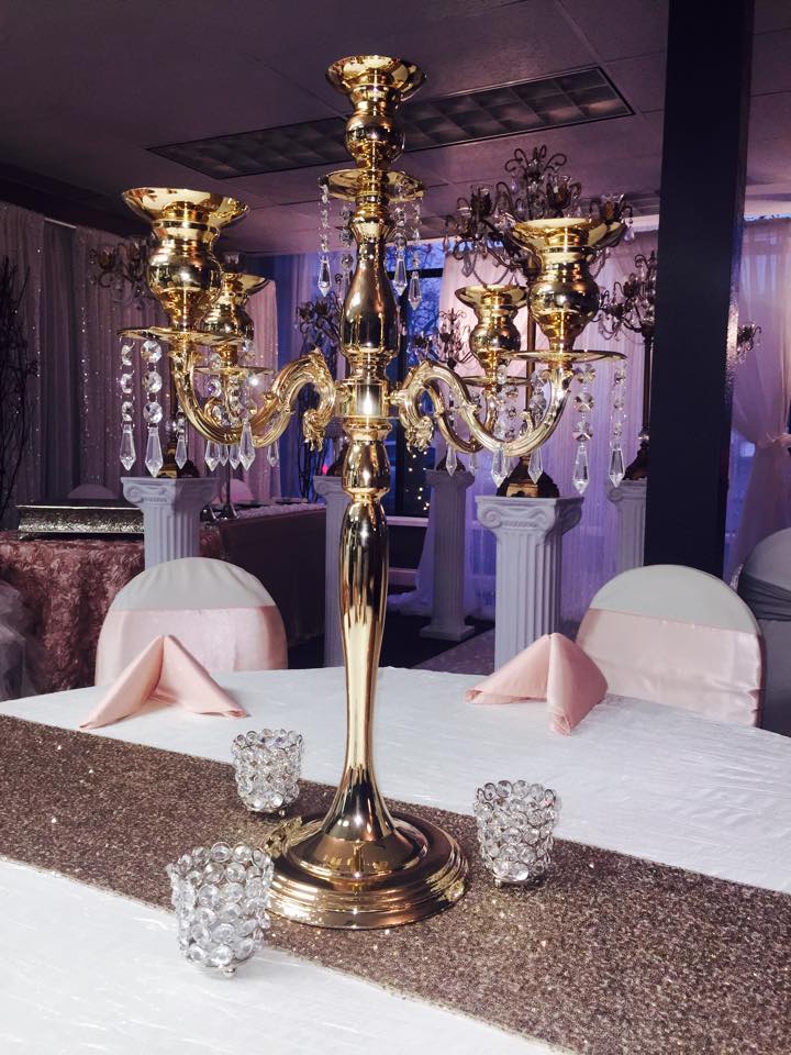 Gold Crystal Candelabra