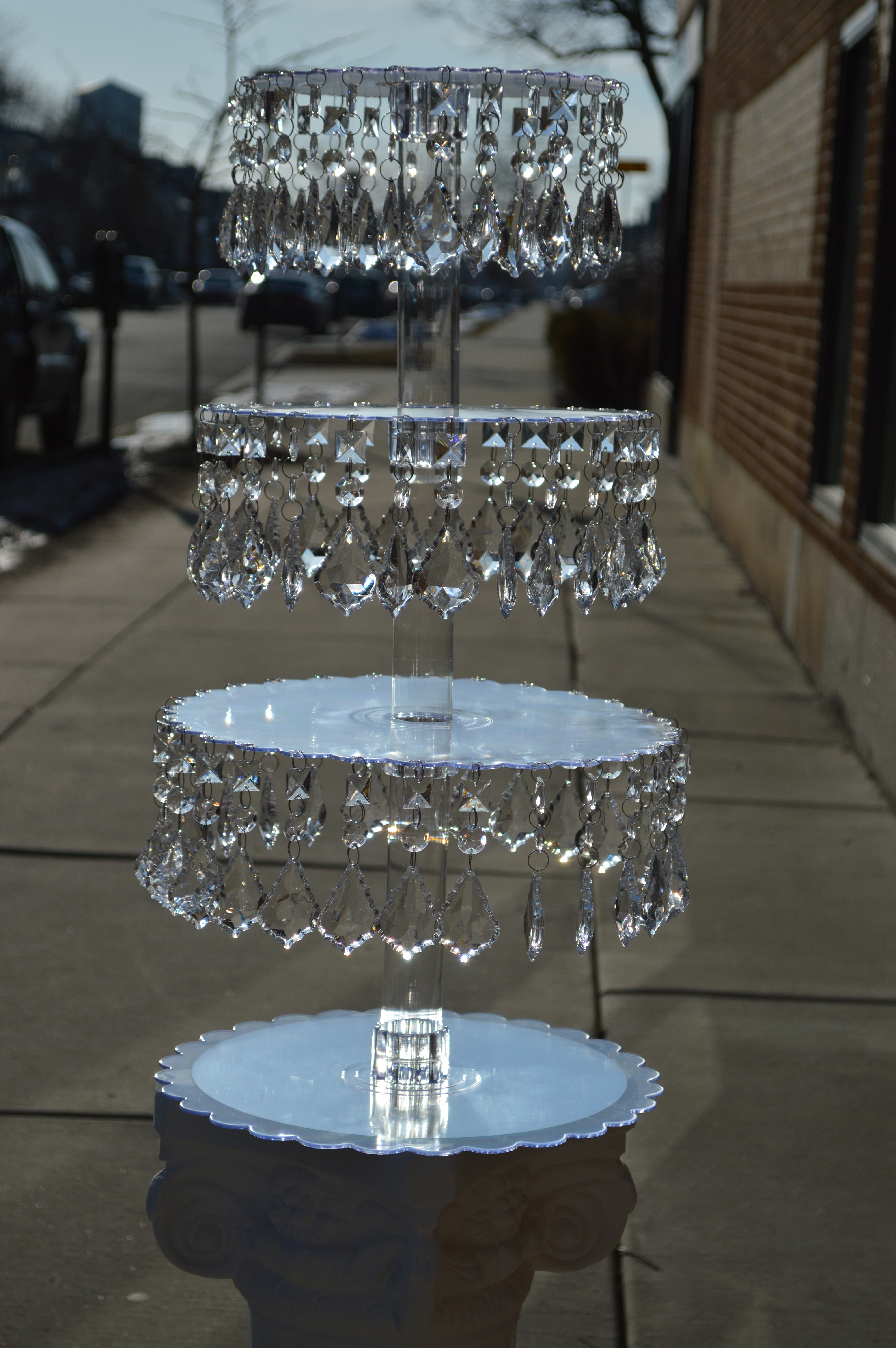 Lucite Crystal Cupcake Tower