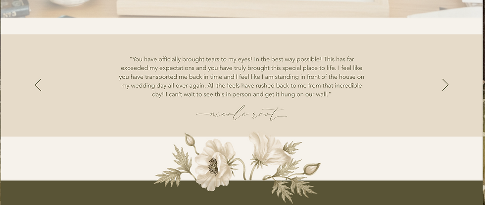 Screenshot of a website with a customer testimonial