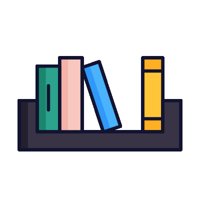 book shelf sliding past 