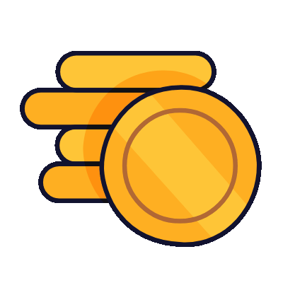 gold coins shimmering