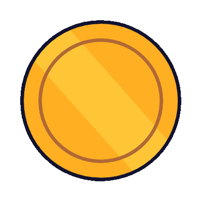 gold coin lightly spinning