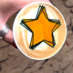 Custom branded coffee printing for corporate events and brand activations
