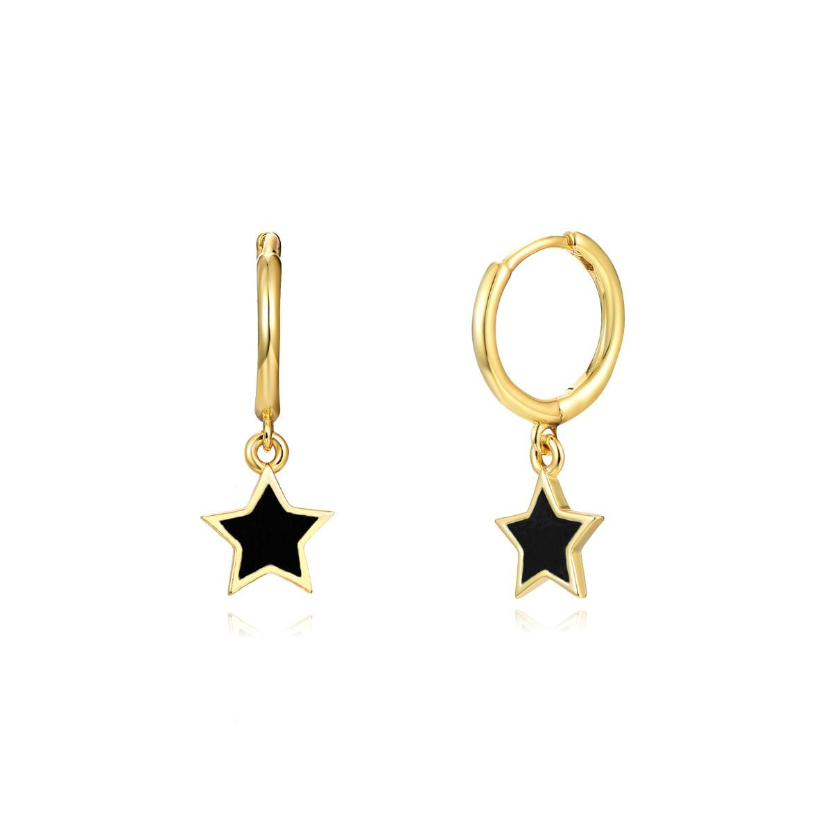 Pendientes Estrella Negro