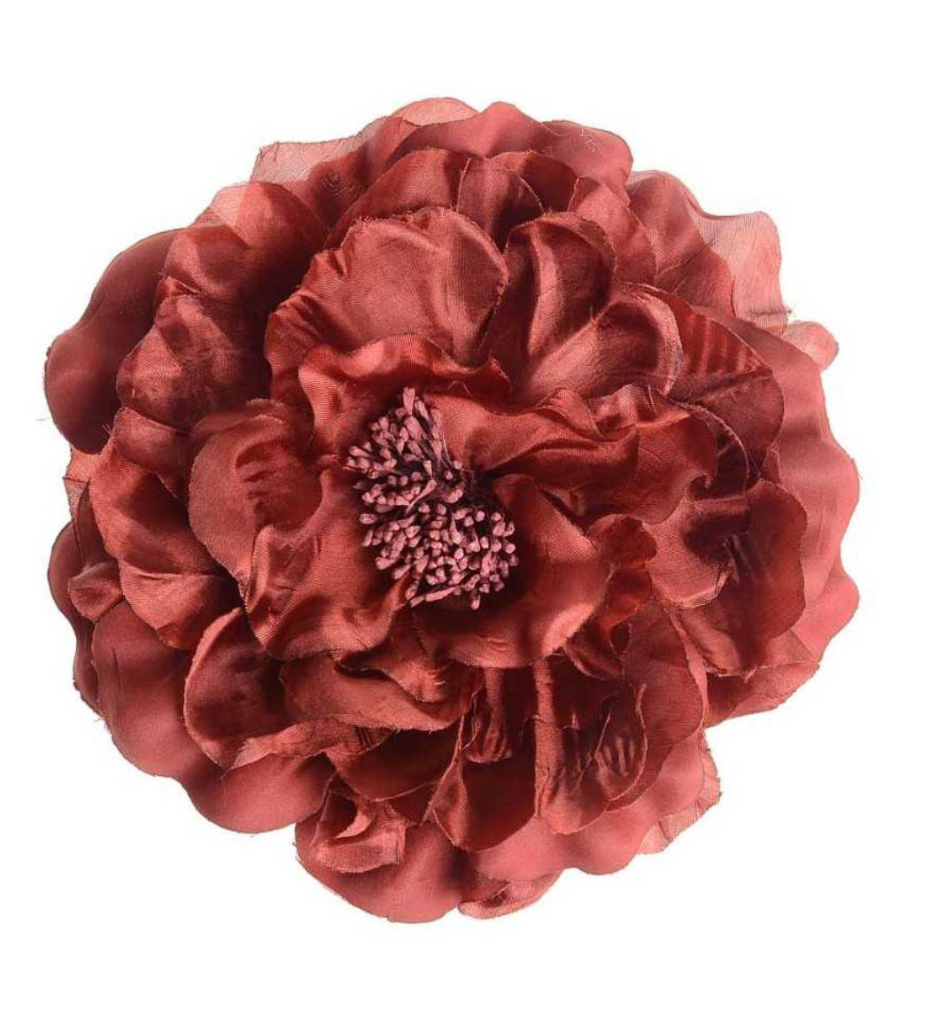 Broche espectacular color Teja