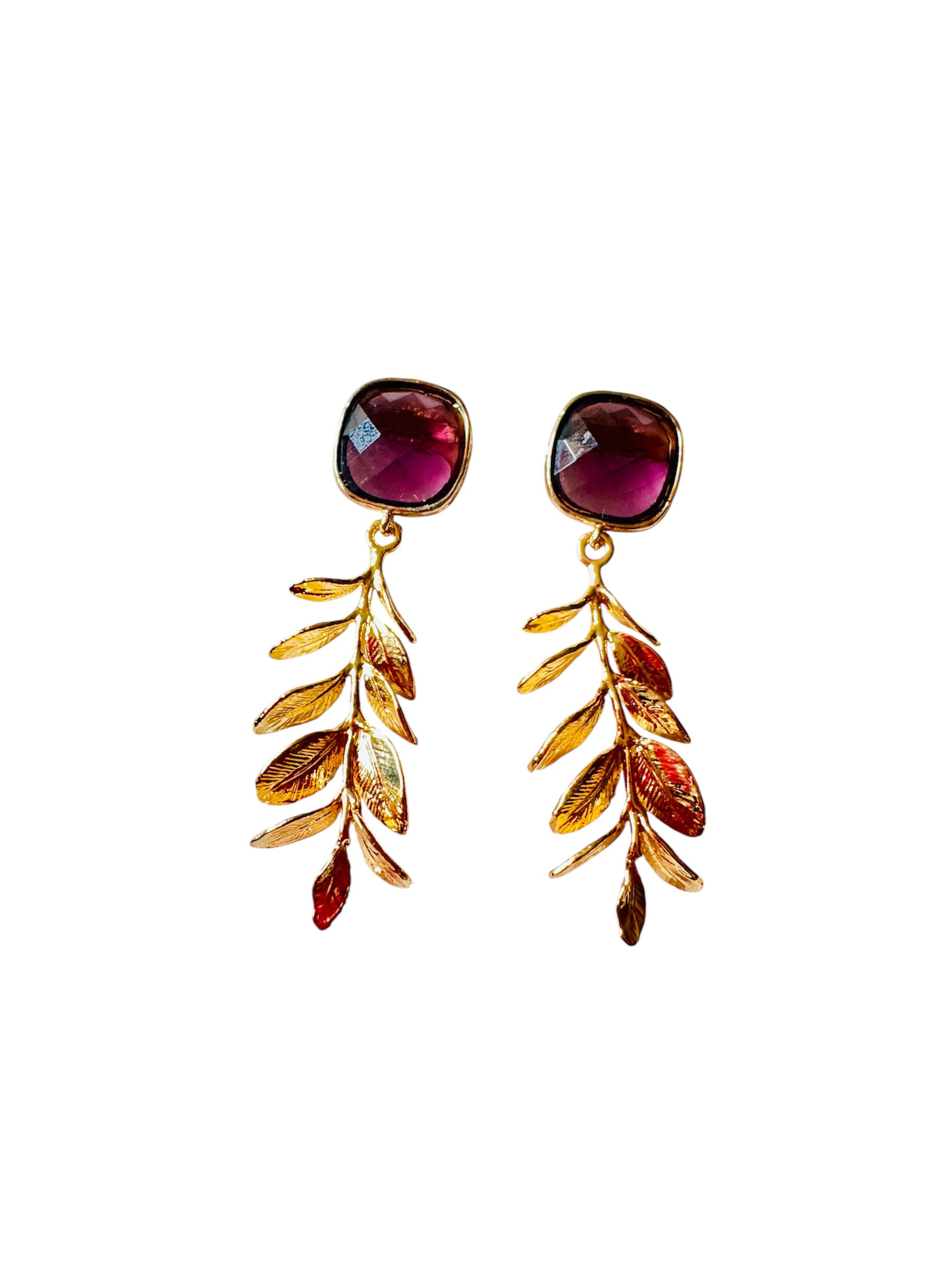Pendientes Laurel Ciruela