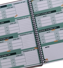 Agenda personne âgée senior alzheimer troubles cognitifs trouble de l'orientation dans le temps difficulté d'organisation de planification AGENDA A4 Fiches produits