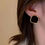 Thumbnail: Black And Gold Geometric Stud Earrings