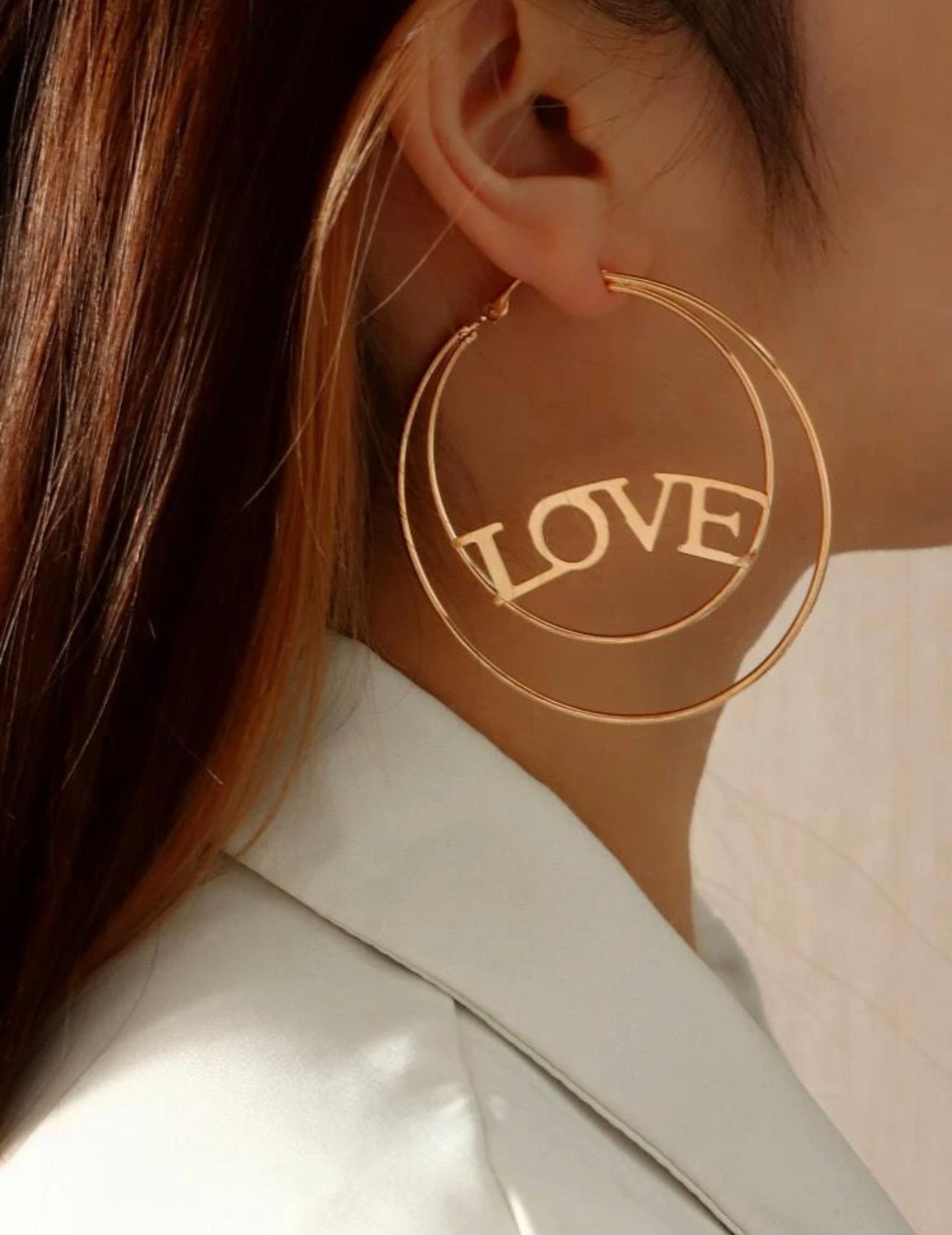 Love Letter Hoop Earrings
