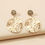 Thumbnail: Textured Metallic Round Drop Earrings