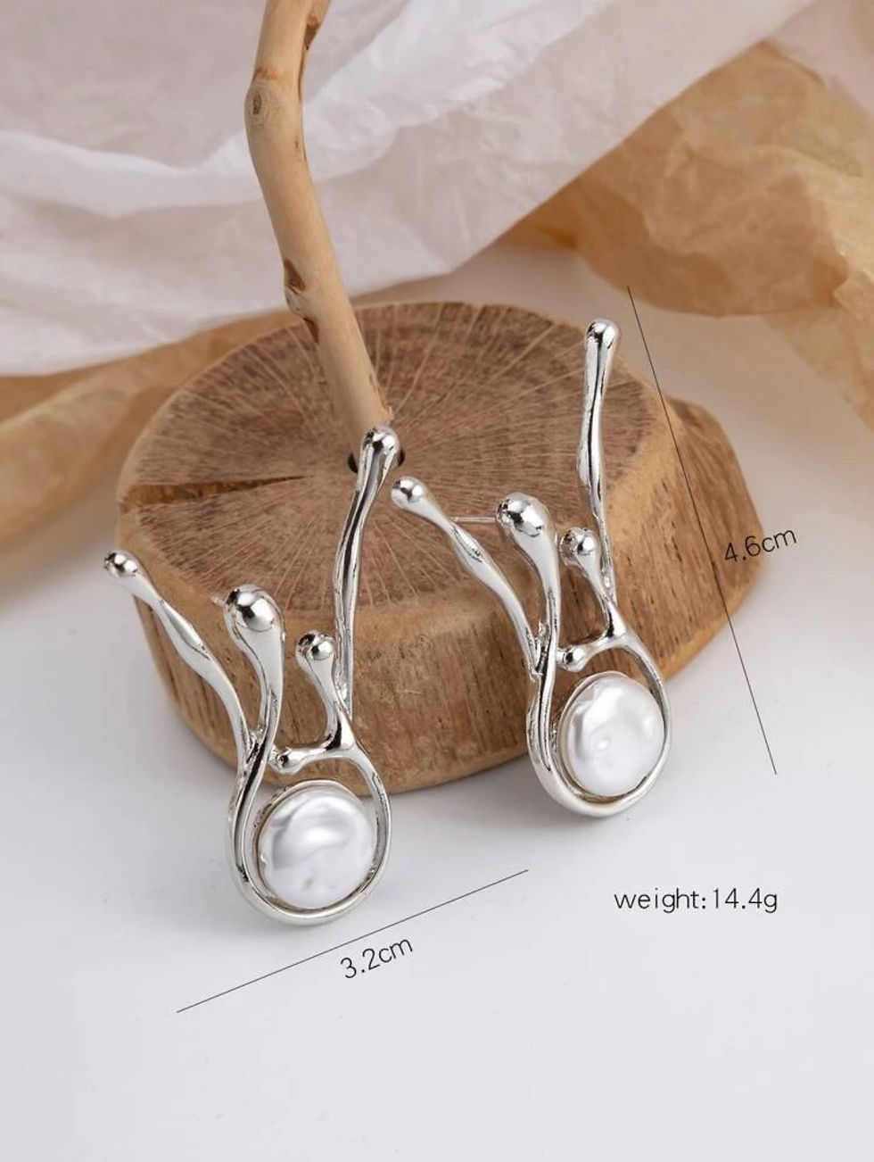 Thumbnail: Surrealist Faux Pearl Earrings