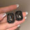 Thumbnail: Black Crystal Square Earrings