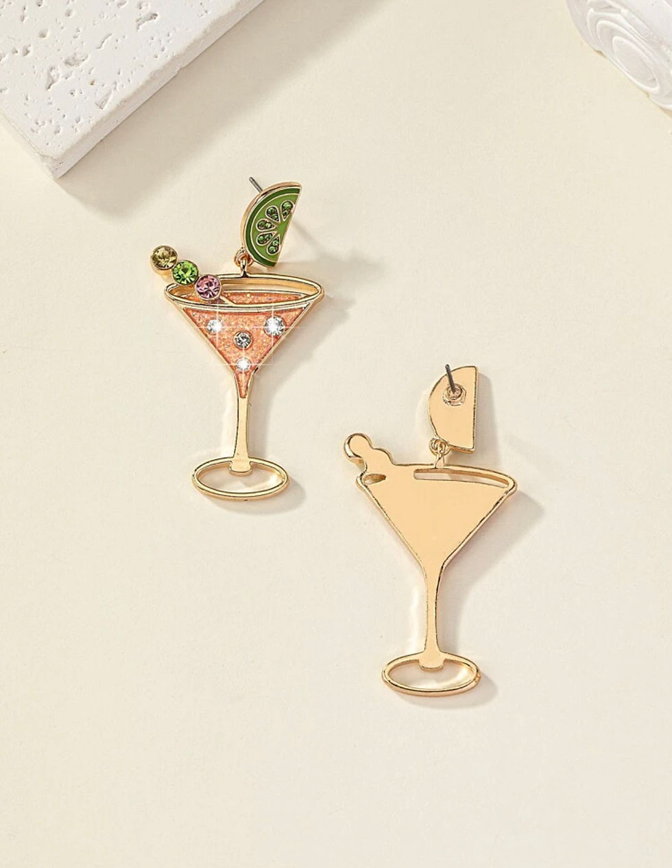 Thumbnail: Martini Glass Drop Earrings