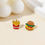 Thumbnail: Hamburger & Fries Mismatched Stud Earrings