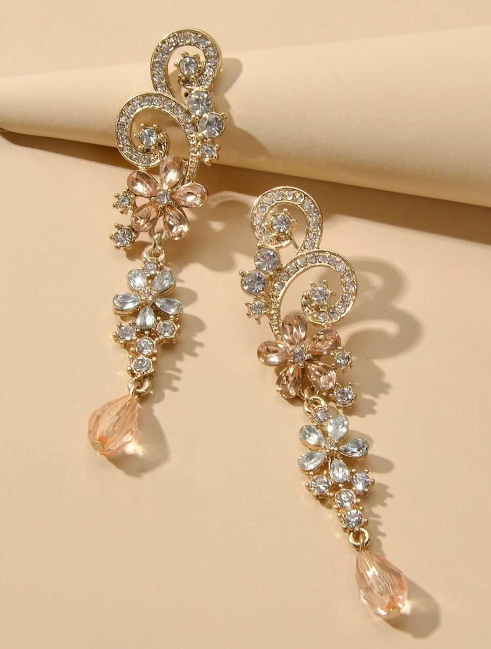 Thumbnail: Rhinestone Drop Earrings